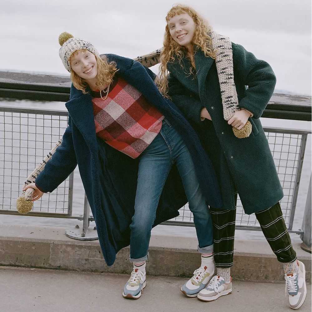 NEW Madewell green (Re)sourced Sherpa Teddy Coat, size L